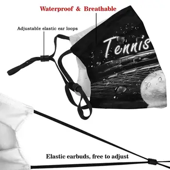 Tenis - Time | Tenis De Imprimare Reutilizabile Pm2.5 Filtru DIY Gura Masca Copii, Tenis de Timp-a Născut Pentru a Juca Tenis Jucător de Tenis Tenis